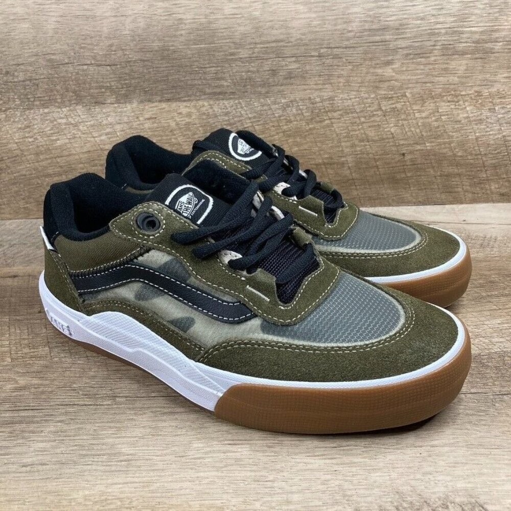 VANS Wayvee Dark Olive Camo Sneakers Skate Shoes Mens Sz 7.5 Womens Sz 9 NEW